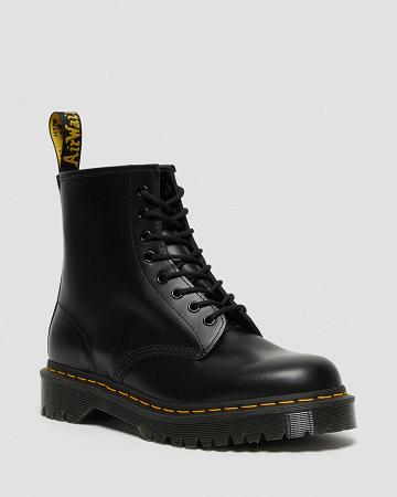 Dr Martens 1460 Bex Smooth Leren Platform Laarzen Dames Zwart | NL 54AHK